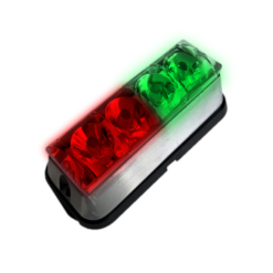 Baliza Emergencia Estroboscópica Color Rojo Verde 4 LED,