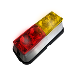 Baliza Emergencia Estroboscopica Color Rojo Ambar 4 LED,